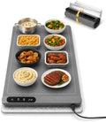 Graphene Food Warming Mat Extra Large 32"x16" with Insulation Pad for Countertop, Chafing Dishes for Buffet, for Kitchen, Food Warmers for Parties, Portable Heating Pad, 560W Custom Warm Setting, Grey by Sturdon