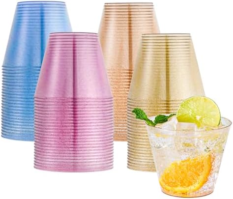 JOLLY CHEF 9 oz Plastic Cups in Assorted Colors, 100 Pack Party Cups by JOLLYCHEF