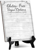 Gluten-Free & Vegan Options 6x8 Dry Wipe Table Sign Easy Installation | Restaurant & Bar | Perfect To Clearly Direct Customers & Advertise Specials | No Pen Included by SignsByLITA