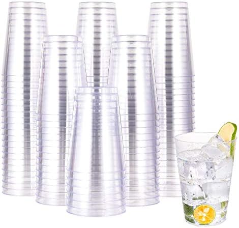 JOLLY CHEF 100 Pack 12 oz Disposable Clear Plastic Cups, Party Cups by JOLLYCHEF