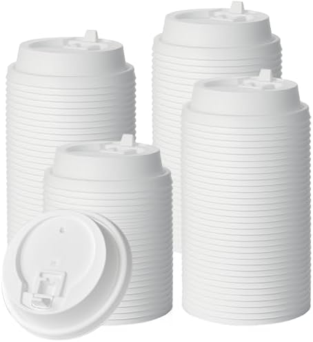 JOLLY CHEF 500 Pack Disposable Coffee Cup Lids, 3.6'' White Plastic Lids by JOLLYCHEF