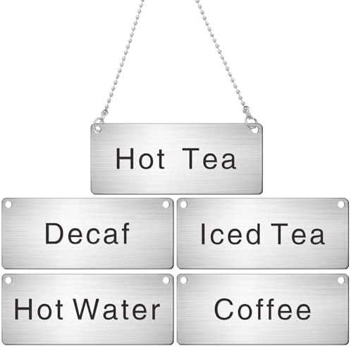 Hicarer 5 Pcs Stainless Steel Chain Signs 3-1/2 x 1-3/8 by Hicarer