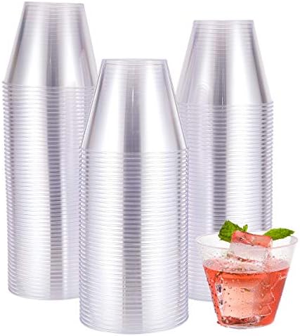 JOLLY CHEF 100 Pack 9 oz Clear Plastic Cups, Disposable Party Cups by JOLLYCHEF