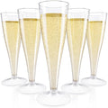 JOLLY CHEF 4.5 oz Plastic Champagne Flutes Disposable Clear 50 Pack by JOLLYCHEF