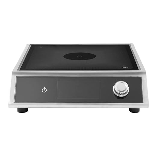 Vollrath MPI4-1800 Countertop Medium-Power Induction Range with Knob Control, 1800W, Stainless Steel and Glass Top, Touch Screen, Precise Temperature Control, 120V