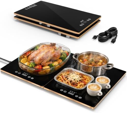 FYY Electric Warming Tray - 2-Panel Food Warmers for Parties Buffet Black by FYY