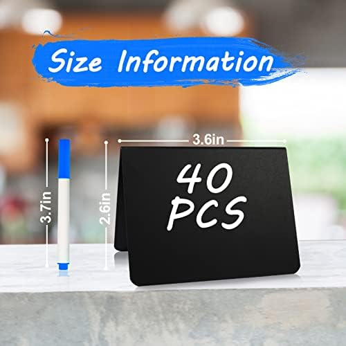 40 Pack Food Labels for Party Buffet - Mini Chalkboard Signs - Food Tags for Party Buffet - Catering Supplies Buffet Display, 3x4 Inches, Easy to Write and Wipe - Image 2