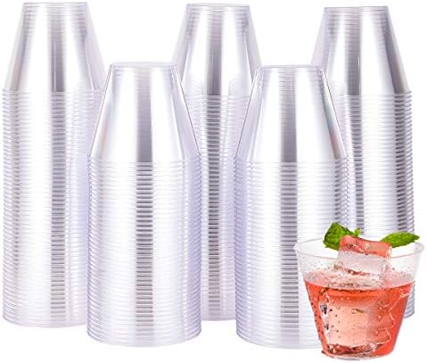 JOLLY CHEF 200 Pack 9 oz Clear Plastic Cups, Disposable Party Cups by JOLLYCHEF
