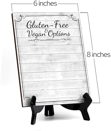 Gluten-Free & Vegan Options 6x8 Dry Wipe Table Sign Easy Installation | Restaurant & Bar | Perfect To Clearly Direct Customers & Advertise Specials | No Pen Included - Image 7