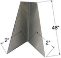 Brushed 304 Stainless Steel Corner Guards, 48" Wall Protectors, 20ga & 16ga, Available in 1/2" to 4", Multi-Pack Options (1, 2, 5, or 10) (1, 2 x 2, 20ga, No Hug Edges)