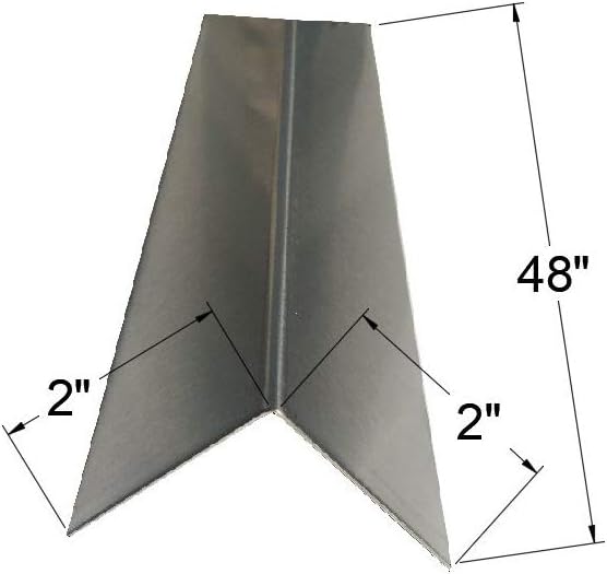 Brushed 304 Stainless Steel Corner Guards, 48" Wall Protectors, 20ga & 16ga, Available in 1/2" to 4", Multi-Pack Options (1, 2, 5, or 10) (5, 2 x 2, 20ga, No Hug Edges)
