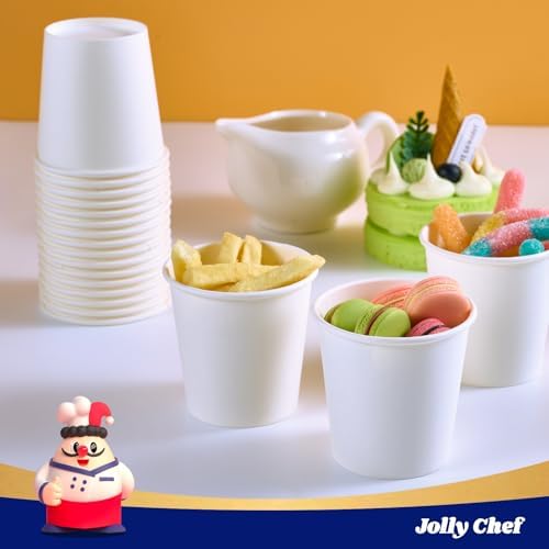 JOLLY CHEF 300 Pack Disposable Paper Coffee Cups 4 oz - Image 4