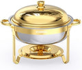 HEADMALL Chafing Dishes for Buffet 1 Pack, 6QT Gold Food Warmers for Parties Buffet Servers, Warming Trays for Wedding, Birthday Party or Holiday Celebration (1, Gold) by HEADMALL
