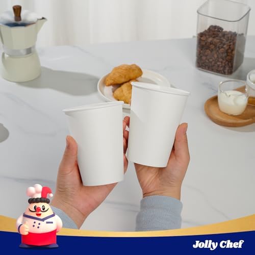 JOLLY CHEF 12 oz Paper Coffee Cups 100 Pack and 600 Pack Disposable Paper Napkins - Image 7