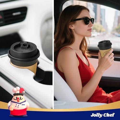 JOLLY CHEF 10 oz Coffee Cups with Lids, Sleeves and Stirrers 100 Count - Image 6