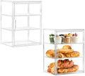Bakery Display Case, 3 Layer Clear Acrylic Pastry Display Case, 2 Pack by SANKEUHomeStorage