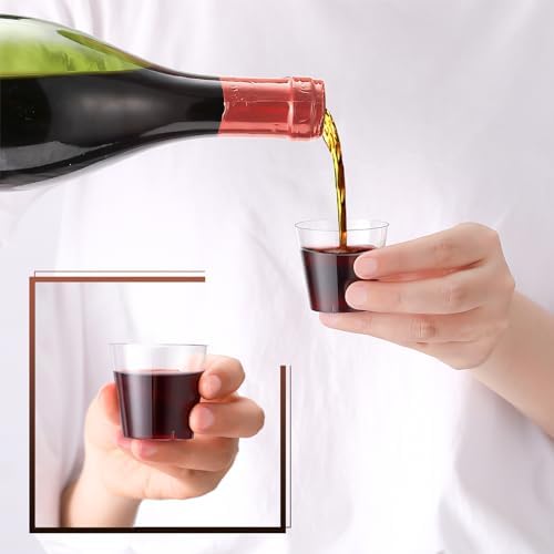 JOLLY CHEF 500 Pack 2 oz Disposable Plastic Shot Glasses, Mini Shot Cups - Image 4