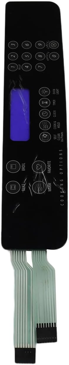 W10207928 Membrane Switch Touchpad Compatible with Whirlpool Range Oven Switch Membrane Control Panel WPW10207928 AP6017095 GW397LXUB0 GY397LXUQ0 1547592 PS11750390 EAP11750390