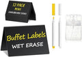 12 Pcs Food Labels for Party Buffet 4"x3" Mini Chalkboard Signs for Food by PigPotParty