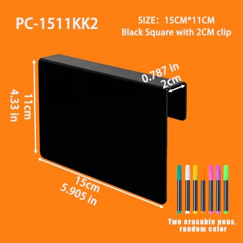 5PCS 15CM*11CM Mini Chalk Boards with Acrylic Sign Holders - Erasable & Write, Attachable Basket Labels & Price Tags, Clothing Rack Mount, Chalkboard Labels, Food Markers for Party - Image 2
