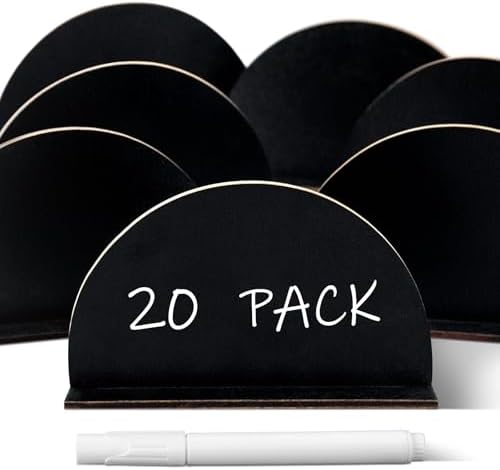 20pack Mini Chalkboard Sign Arch Chalk Board Food Label with Stand by Unknown