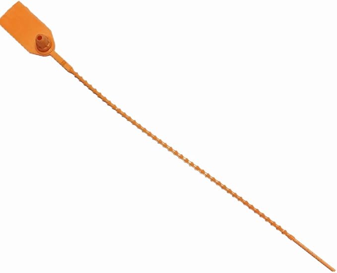 Plastic Security Seals 9.84“ Tamper Proof Self Locking Security Tags Pull-Tite Signage Ties Numbered Orange Pack of 100 PCS