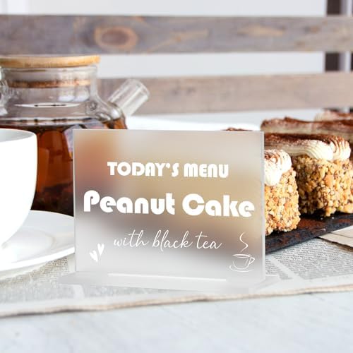 10 Pack Frosted Rectangle Acrylic Sign With Stand, 3.5x2.7 Inch Blank Frosted Acrylic Sign with Base, DIY Buffet Food Labels for Wedding Party Event - Image 6