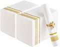 200 Paper Napkins Disposable Guest Towels, 3-ply Gold Dinner Napkins by JOLLYCHEF