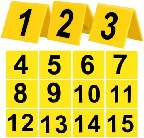 OUNONA 15 pack Table Number Signs Numbers 1 to 15 by OUNONA