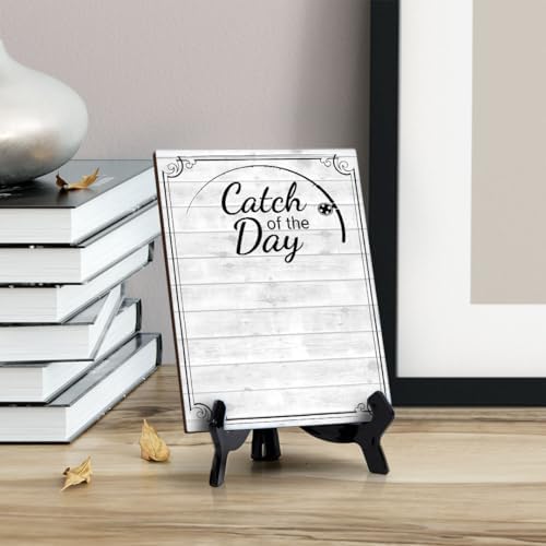 Catch of the Day 6x8 Dry Wipe Table Sign Easy Installation | Restaurant & Bar | Perfect To Clearly Direct Customers & Advertise Specials | No Pen Included - Image 3