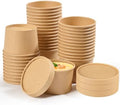 JOLLY CHEF 50 Pack Disposable Paper Food Containers with Lids 8 oz by JOLLYCHEF