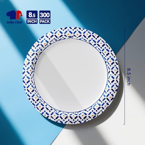 JOLLY CHEF 16 Oz Paper Bowls 200 Count & 8.5 Inch Paper Plates 300 Count - Image 4