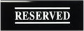 New Star Foodservice Stainless Steel Table Tent Sign (Black (Reserved), 6 x 1.5-Inch (Set of 6)) by NewStarFoodservice