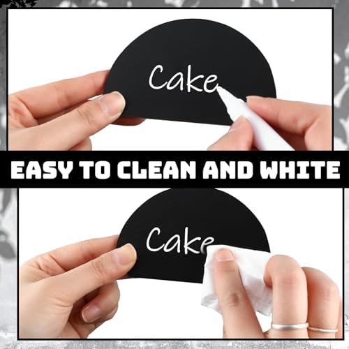 20pack Mini Chalkboard Sign Arch Chalk Board Food Label with Stand - Image 2