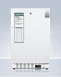 Summit Appliance Accucold 20” Refrigerator, 3.32 cu.ft. Capacity, Undercounter, Built-in, ADA Compliant, External Temperature Readout, White - ADA404REFALLHD (Left Handed Door Swing)