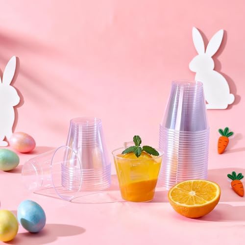 JOLLY CHEF 100 Pack 5 oz Clear Plastic Cups, Plastic Shot Glasses - Image 3