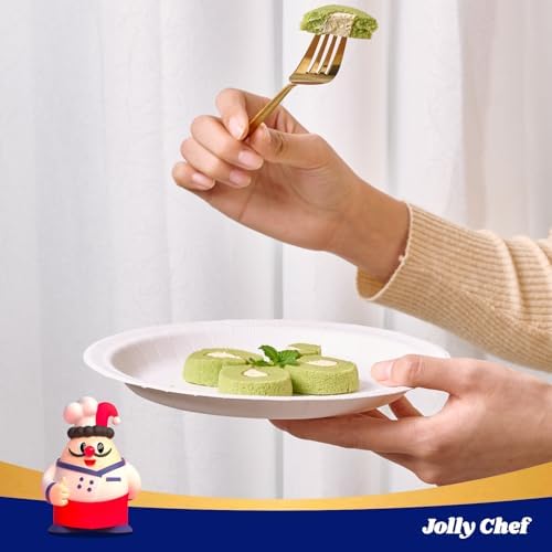 JOLLY CHEF 10 inch 140 Pack Disposable Paper Plates - Image 3
