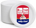 JOLLY CHEF 8.37 inch Disposable Paper Plates 140 Count by JOLLYCHEF