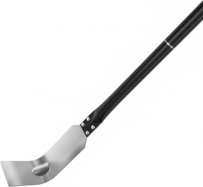 G.a HOMEFAVOR Pizza Oven Ash Rake, Stainless Steel Charcoal Rake Pizza Oven Accessories, 47 Inch Long Handle, Ash Rake Tool for Wood Fired Pizza Oven