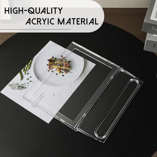 2 Pack 5x7 Inch Sign Holder Horizontal, Double-Sided Usage with Swivel Base for Table Display, for Office, Store, Restaurant, Retail Counters, for Name Sign, Message Board, Note - Image 4