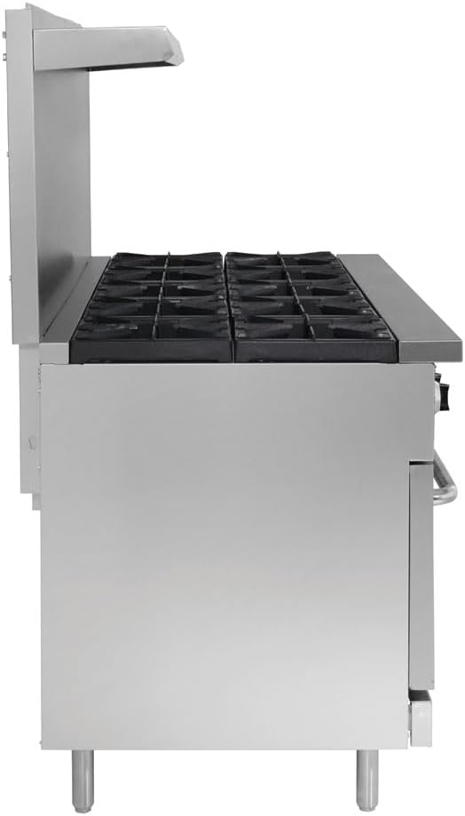 Kratos Commercial Gas Range and Oven - 10 Burners and 2 Full Sized Ovens, Gas Powered, 360,000 Total BTU Output, 60" W (29Y-045-NAT)