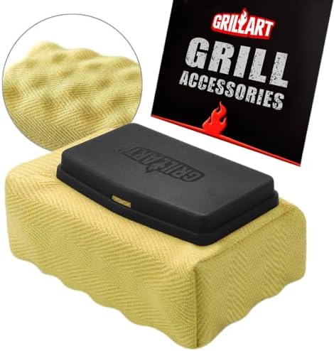 GRILLART Grill Brush Bristle Free, Replaceable BBQ Cleaning Head (No Handle), Safe Replacement Cleaning Pad for Cast Iron/Stainless-Steel Grates - Black by GRILLART