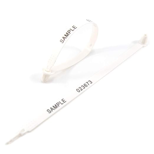 Leadseals(R) 500 PCS White Tite-Lock Plastic Tractor Truck Door Seal Tamper Evident Security Tags Numbered Safty Disposable Locks for Trailer Logistics Shipping Transport