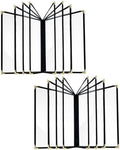 2Pack Menu Covers 8.5x11 inch - 16 View Clear PVC Menu Covers Waterproof, Stain Resistant & Reusable Restaurant Menu Holders for Restaurants, Cafes, Hotels, Home Kitchens (8 Page Black) by QNTCCX