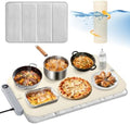 Homelove Warming Mat for Food - Electric Warming Tray with 7-Level Temp Settings & 6 Hours Timer, Full Surface Graphene Heating, Waterproof Dishwasher-Friendly Food Warmer for Parties, Kitchen (Beige) by Homelove
