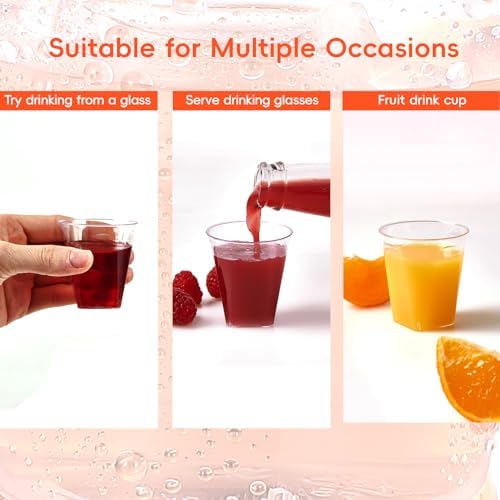 JOLLY CHEF 500 Pack 2 oz Disposable Plastic Shot Glasses, Mini Shot Cups - Image 6