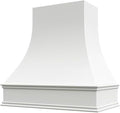 Curved Range Hood (37.5" W x 36" H) – Handcrafted in the USA – Premium Cabinet-Grade Plywood & White Maple Veneer – Seamless Fit with TradeWinds Ventilation Units – High-End Kitchen Focal Point