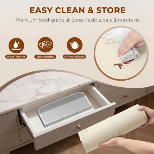 Homelove Warming Mat for Food - 7 Temps, 8H Timer, for Buffets Party Beige - Image 6