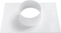 Vent Systems 4" Inch Duct Connector Flange – White Plastic Straight Ventilation Plate Adapter – Heavy-Duty HVAC Air Vent Fitting for Wall, Ceiling or Floor Mounting – Easy Indoor Installation