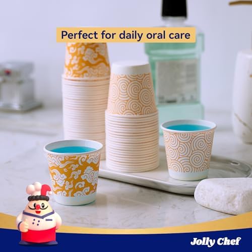 JOLLY CHEF 3 oz Bathroom Mouthwash Cups 300 Pack Orange - Image 4